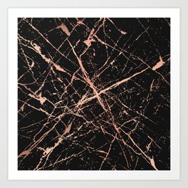 Copper Splatter 091 Art Print