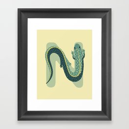 N for Newt Framed Art Print