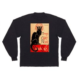 Théophile Alexandre Steinlen (French, Swiss, 1859-1923) - Title: Tour of Rodolphe Salis' Chat Noir (Tournée du Chat Noir de Rodolphe Salis)  - Date: 1896 - Style: Art Nouveau - Genre: Poster - Digitally Enhanced Version (2000 dpi) -  Long Sleeve T-shirt