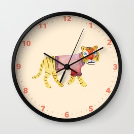 Tiger in a sweater Wall Clock