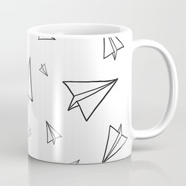 Paper Airplane Pattern | Line Drawing Coffee Mug