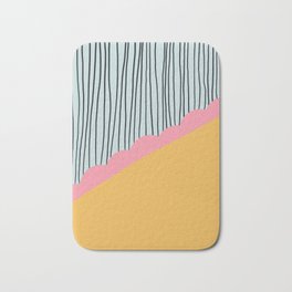 Sharpened Bath Mat | Digital, Illustration, Pencil, Stripes, Minimal, Colorblock, Pink, Colorful, Drawing, Design 