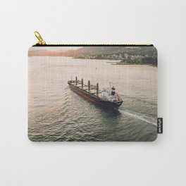 A Ships Crossing - Vancouver, British Columbia, Canada Carry-All Pouch | Peaceful, Photo, Digital, Canada, Ocean, Landscape, Abstract 
