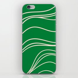 Green Wavy Pattern iPhone Skin