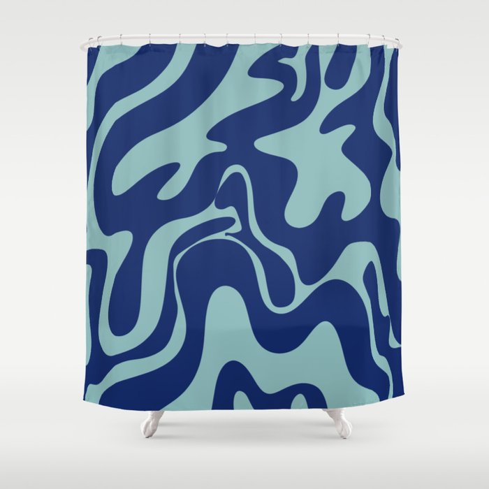 34 Abstract Liquid Swirly Shapes 220725 Valourine Digital Design  Shower Curtain