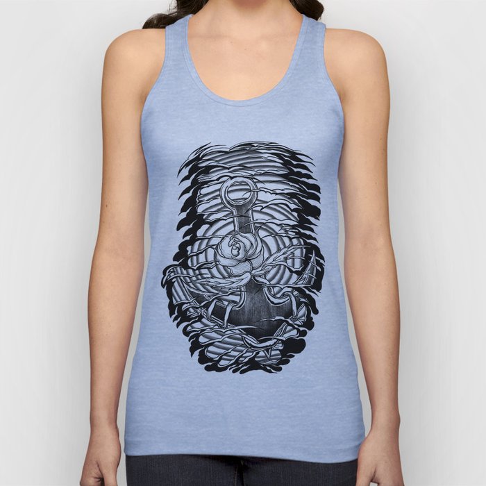 Rose and anchor Tank Top