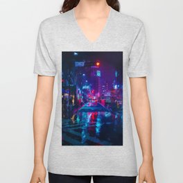 Rainy Streets V Neck T Shirt