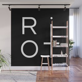Riot Typography with Inverted Cross Wall Mural