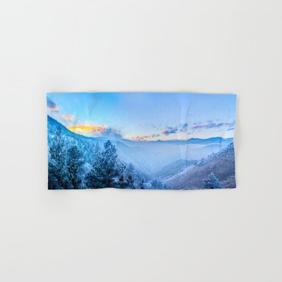 Snow Mountains Sunrise Hand & Bath Towel