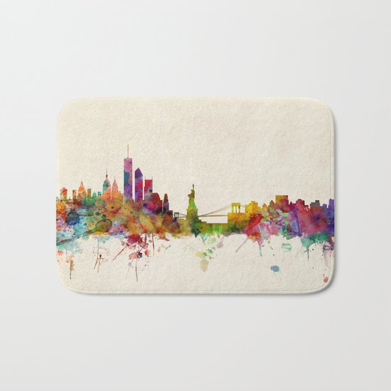 New York City Skyline Bath Mat
