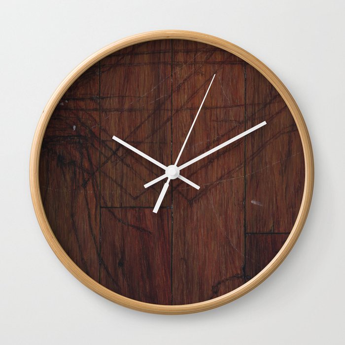 Noelle's Wood Floor Wall Clock