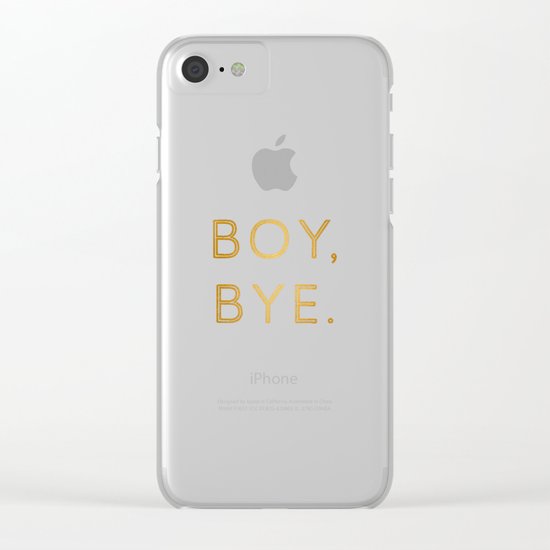 Boy, Bye - Vertical Clear iPhone Case