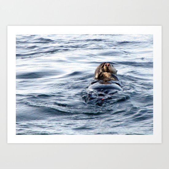 Who's Checking Who? (Sea Otter) Art Print