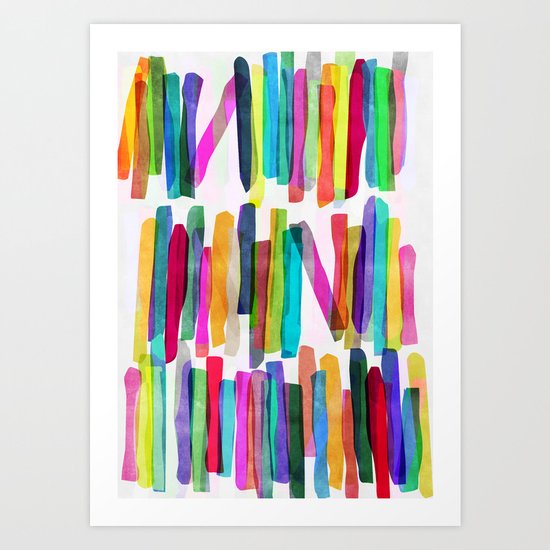 Colorful Stripes 5 Art Print