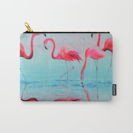 Flamingo at sunset Carry-All Pouch