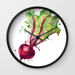 Juicy beet Wall Clock | Watercolor, Illustration, Vegetable, Painting, Ink, Juicybeet 