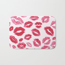 Lipstick Kisses Bath Mat