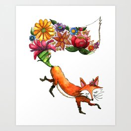 Hunt Flowers Not Foxes One Art Print