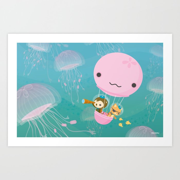 The Octonauts Jellyfish Balloon Art Print