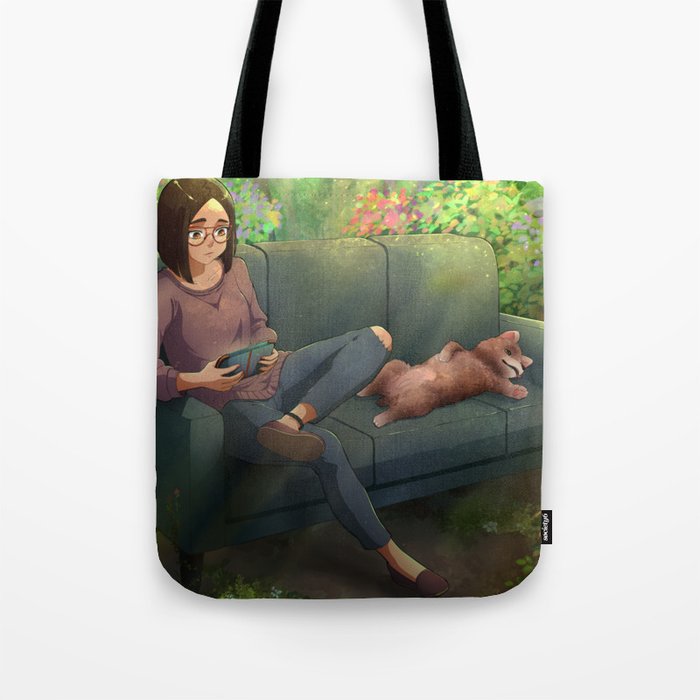 Relaxing in the forest Tote Bag