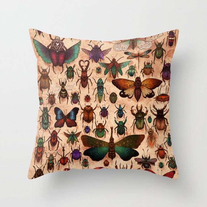 Love Bugs Throw Pillow by Angela Rizza Society6