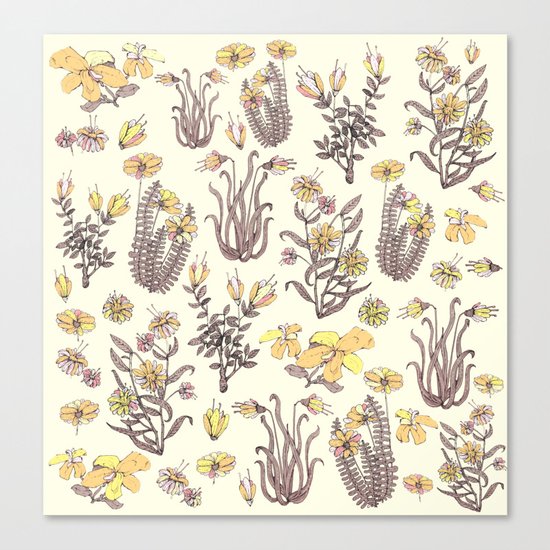 yellow garden Canvas Print