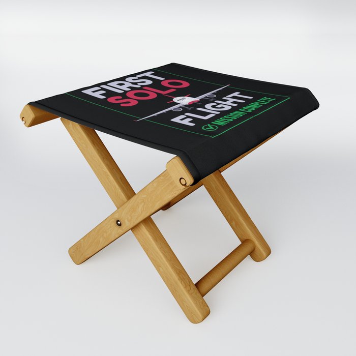 First Solo Flight Airplane First Flight Folding Stool