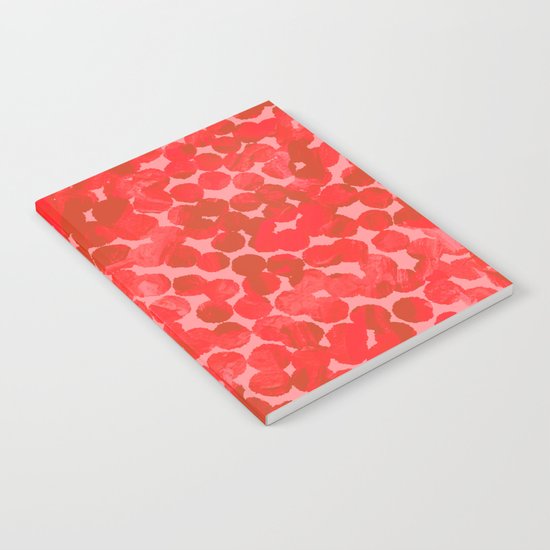 Coral Red Dots Notebook