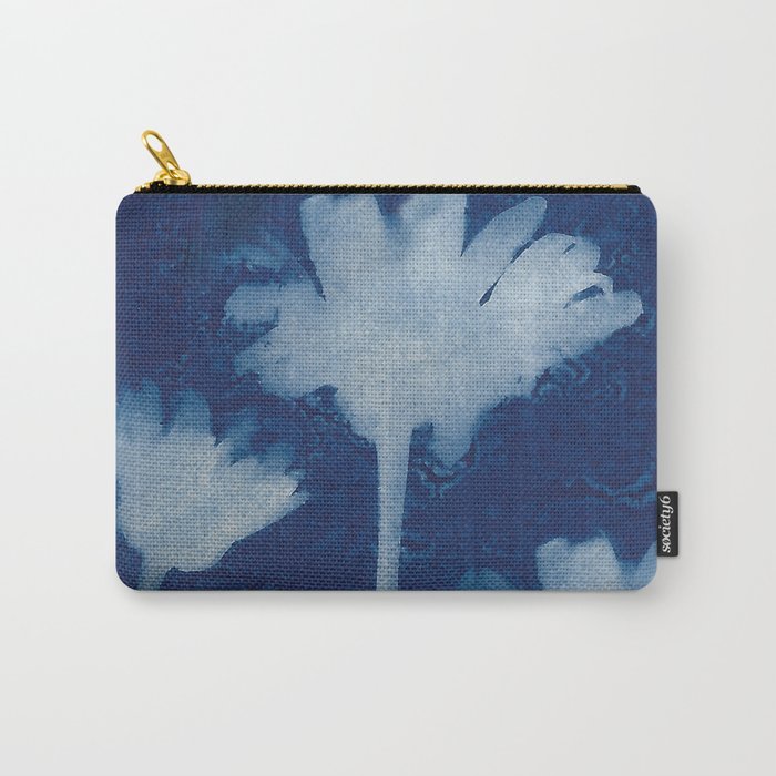 Jackie Partridge Art- Daisies Cyanotype Carry-All Pouch