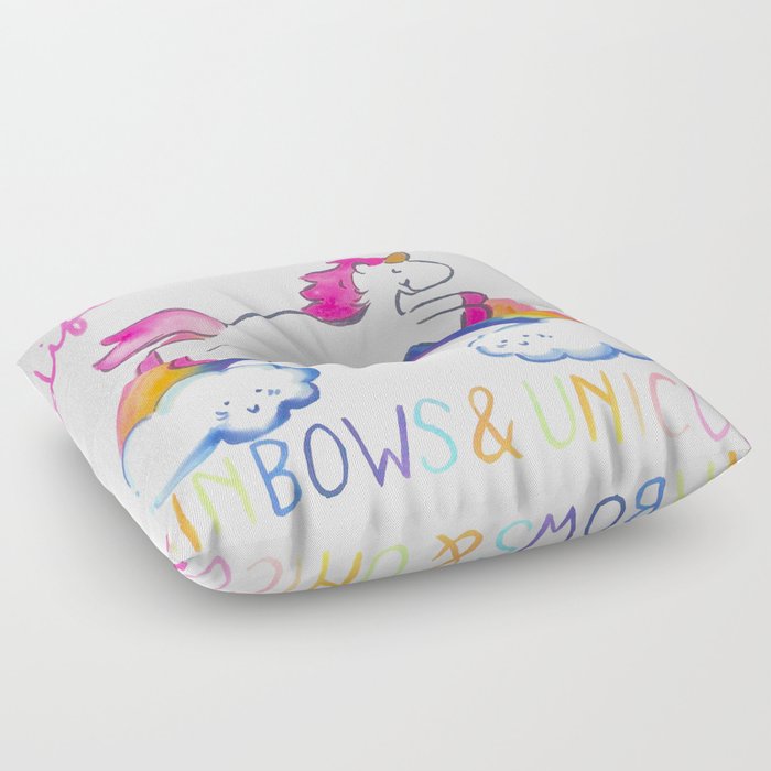 Rainbow Unicorn Floor Pillow