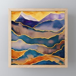Abstract Watercolor Mountains 2 Framed Mini Art Print