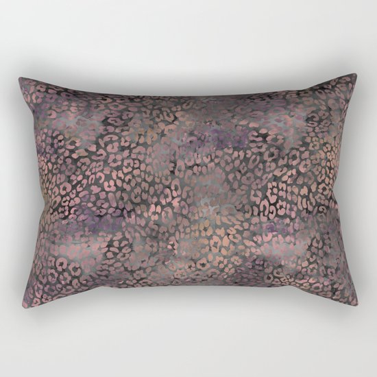 Brown Leopard Print Rectangular Pillow