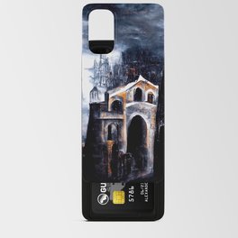 Medieval town in a Dark Fantasy world Android Card Case