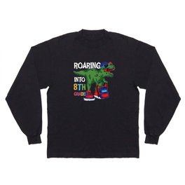 Roaring Into 8th Grade Student Dinosaur Long Sleeve T-shirt