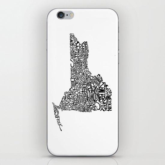 Typographic New York iPhone Skin