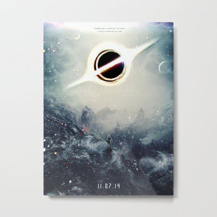Interstellar Inspired Fictional Sci-Fi Teaser Movie Poster Metal Print