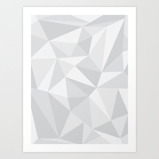 White Deconstruction Art Print