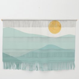 Peaceful Mountain Landscape Wall Hanging