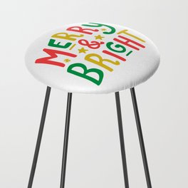 Merry and Bright (red/green/gold) Counter Stool