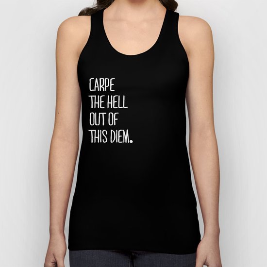 Carpe Diem ///www.pencilmeinstationery.com Unisex Tank Top