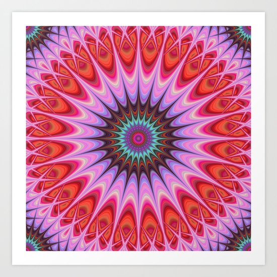 Quadrant mandala Art Print