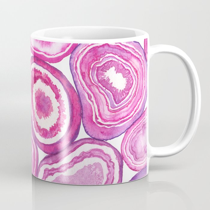 Pink agate watercolor Coffee Mug