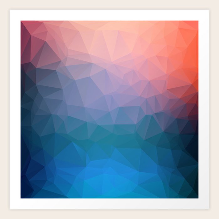 Abstract Colorful Triangles Background Art Print By Kars54 Society6