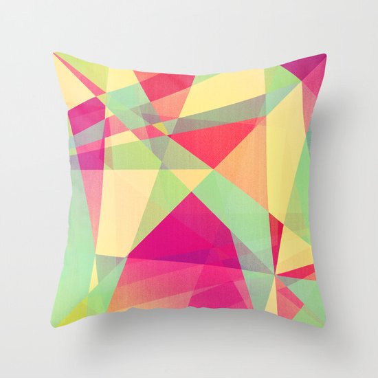 Summer Abstract Throw Pillow