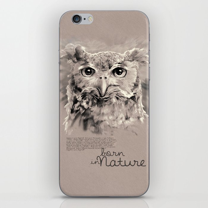 Owl (BornInNature) iPhone Skin