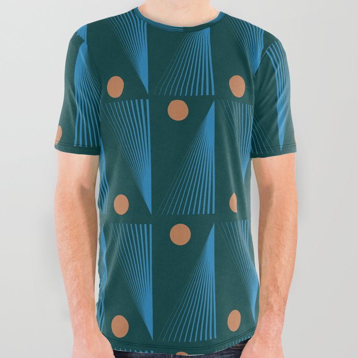 Abstraction_NEW_SUNSHINE_LINE_BLUE_GREEN_LOVE_POP_ART_0619A All Over Graphic Tee