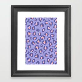 Purple Leopard Print Framed Art Print