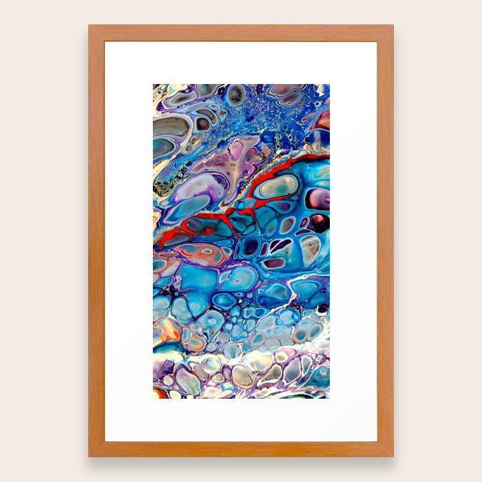 Run Away Macro 1 Marbled Stone Look Abstract Art Blue Purple