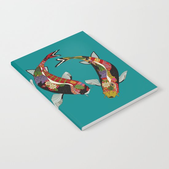 koi teal Notebook