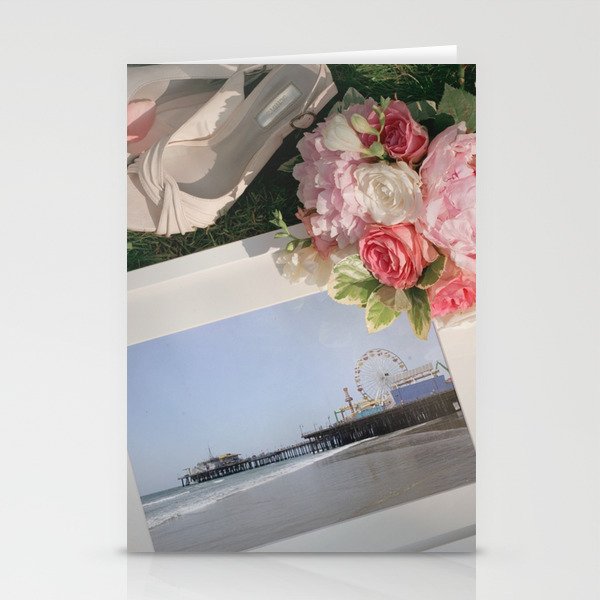 Romantic Santa Monica Pier framed Photo for Wedding or Valentine's Day Stationery Cards by Christine aka stine1 